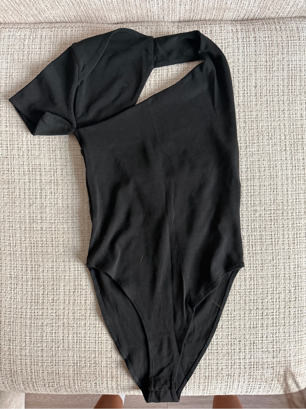 Zara Black One-Shoulder Bodysuit